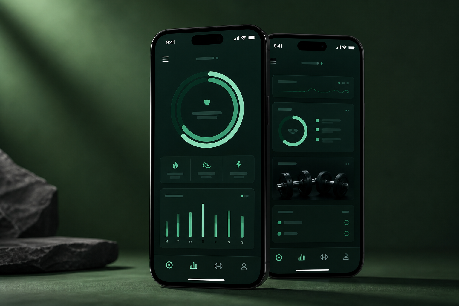 Apex fitness mobile app UI