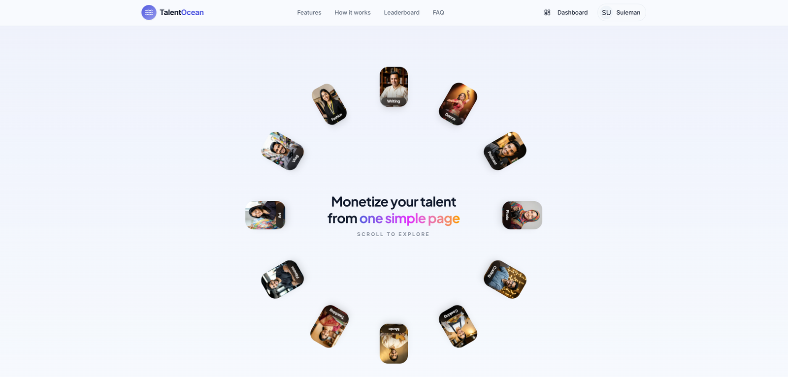 Talent Ocean creator SaaS